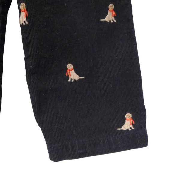 Harstrings embroidered dog wearing a scarf corduroy pants - Picture 4 of 5